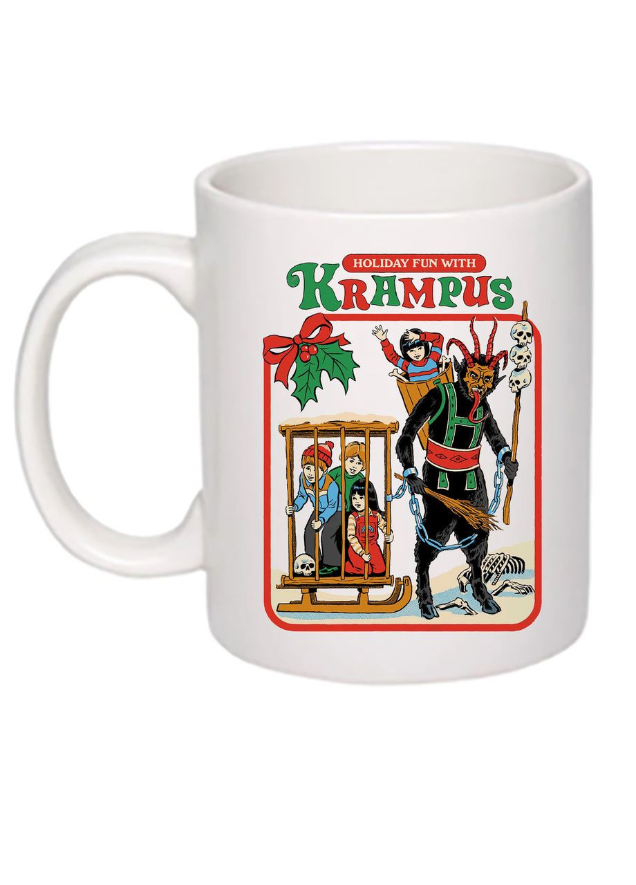 Чашка “Крампус” / Кружка новорічна зі злим Сантою 330 мл (колір чорний) (17038 ) No Brand (312487804)