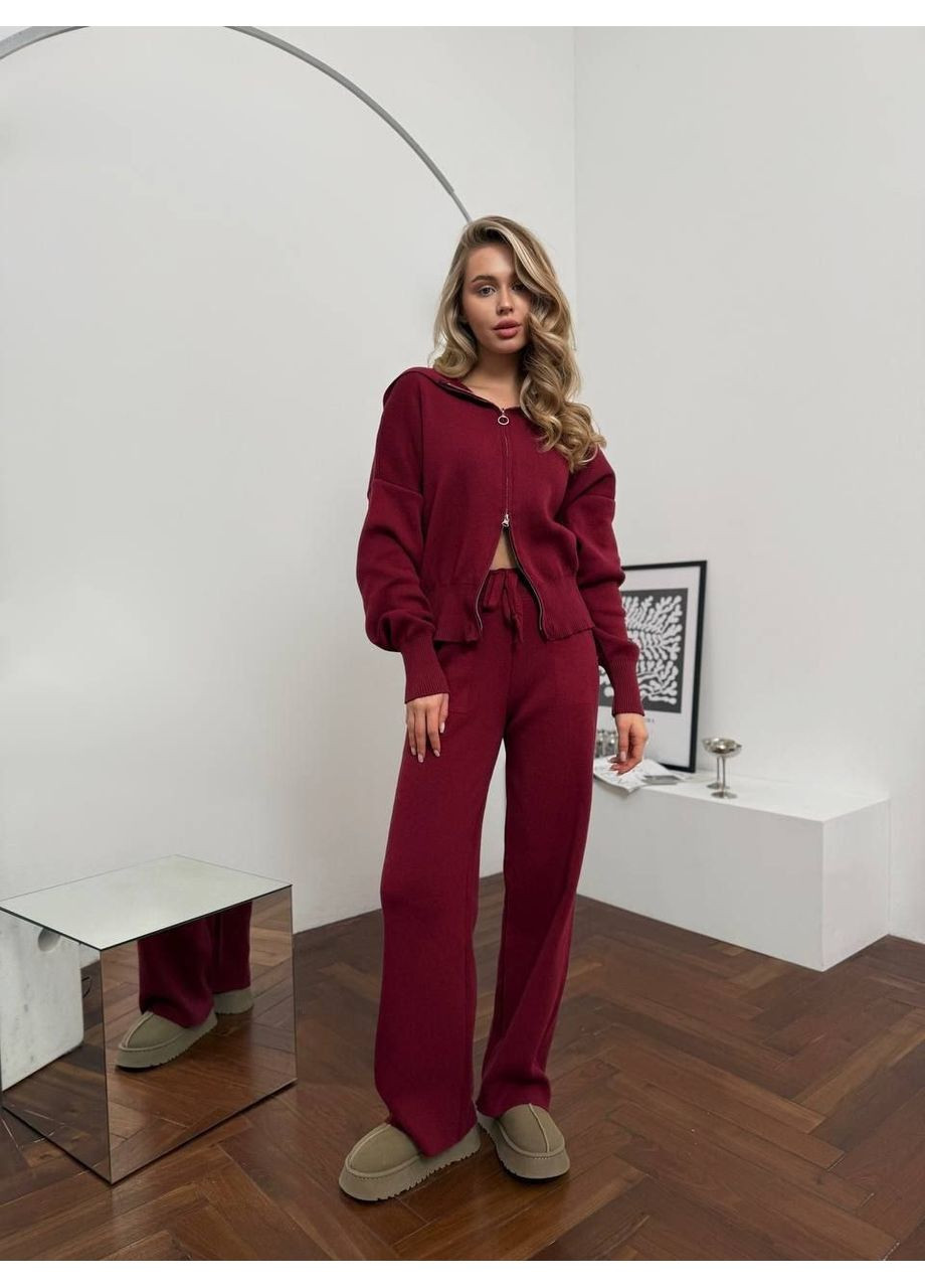 Костюм (джемпер, брюки), цвет Бордовый Fashion (361668298)
