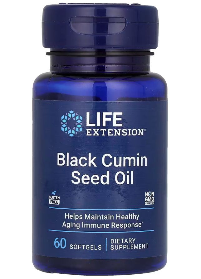 Олія насіння чорного кмину Black Cumin Seed Oil 60 софтгель Life Extension (351864766)