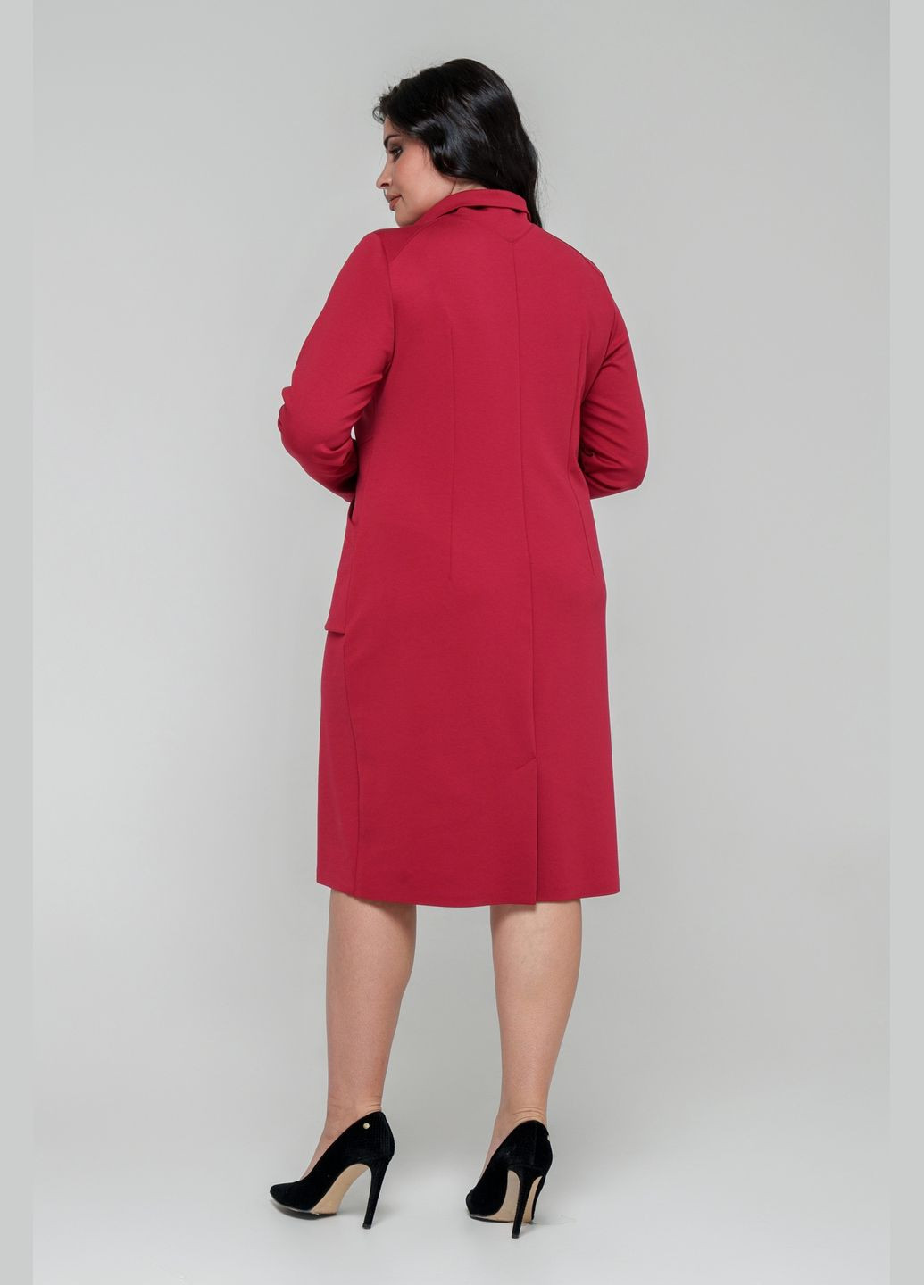 Красное повседневный платье "лика" полуприлегающего силуэта выполнено из трикотажа джерси all posa (ap101681p) A'll Posa