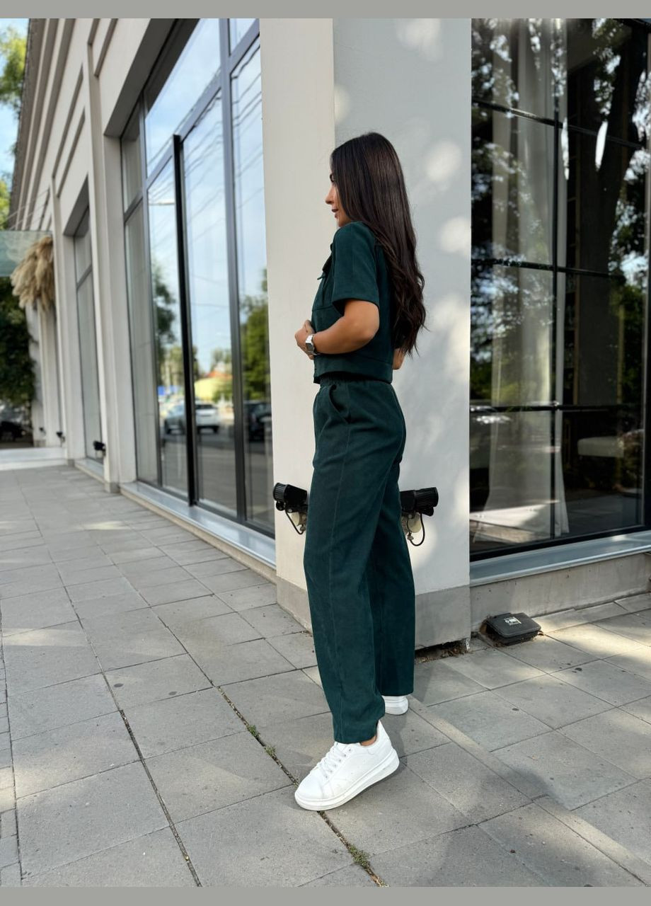 Женский прогулочный костюм из микро-вельвета Fashion (300567307)