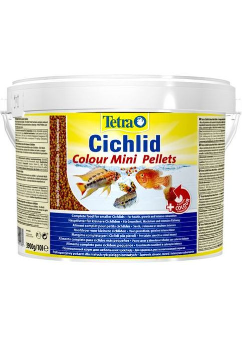 Корм Cichlid Colour Mini для аквариумныx рыб в гранулаx 10 л (4004218201385) Tetra (279570390)
