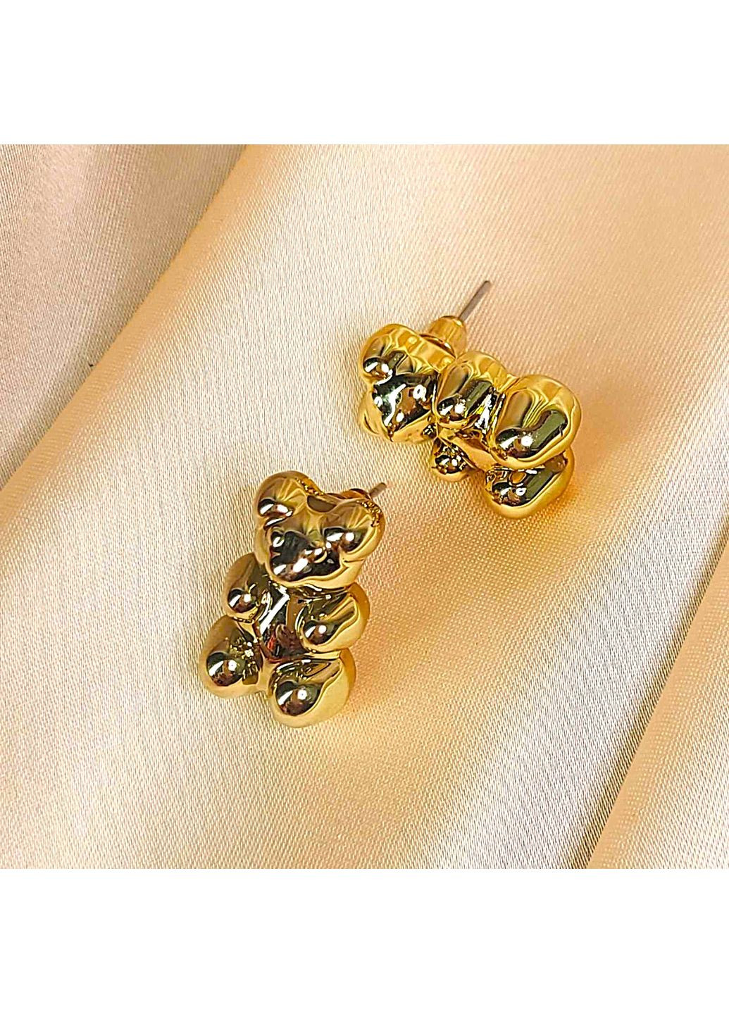 Сережки Ведмедики біжутерія на кожен день No Brand (349812707)