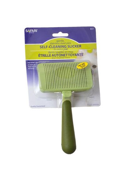 Пуходерка сликер с самоочисткой для собак и котов Self-Cleaning Brush 10,5Х6,5 см (76484860010) Safari (326659236)