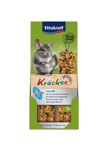 Крекер для шиншилл, с кальцием, 2 шт (*) Vitakraft (322589892)