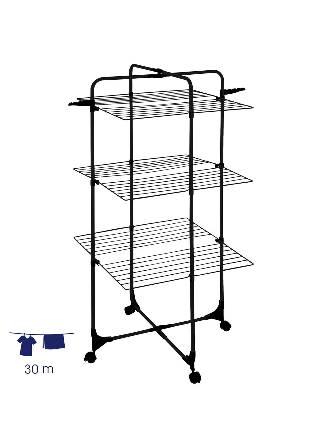 Сушарка для білизни підлогова Exo 3 Black (CS92165H04H) Casa Si (388147722)