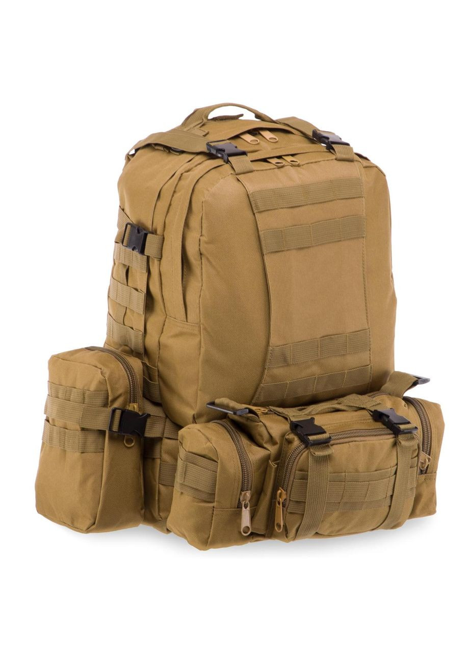Рюкзак тактический штурмовой трехдневный (полиэстер, нейлон, размер 52x31x28см, 45л, ) (TY-7100_Хаки) Record (361436513)