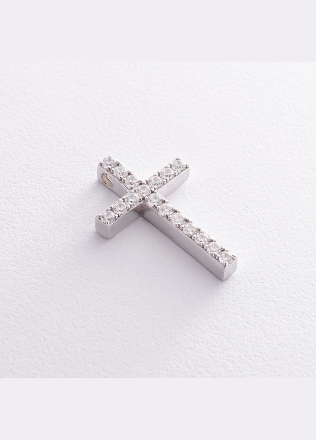Серебряный крестик с фианитами (кулон под чокер) 1101Pф Oniks (264644419)
