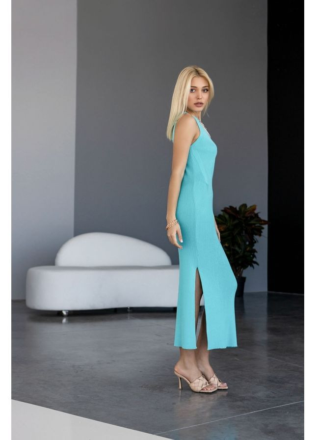 Бирюзовое платье 2103 стальной Triko Bakh