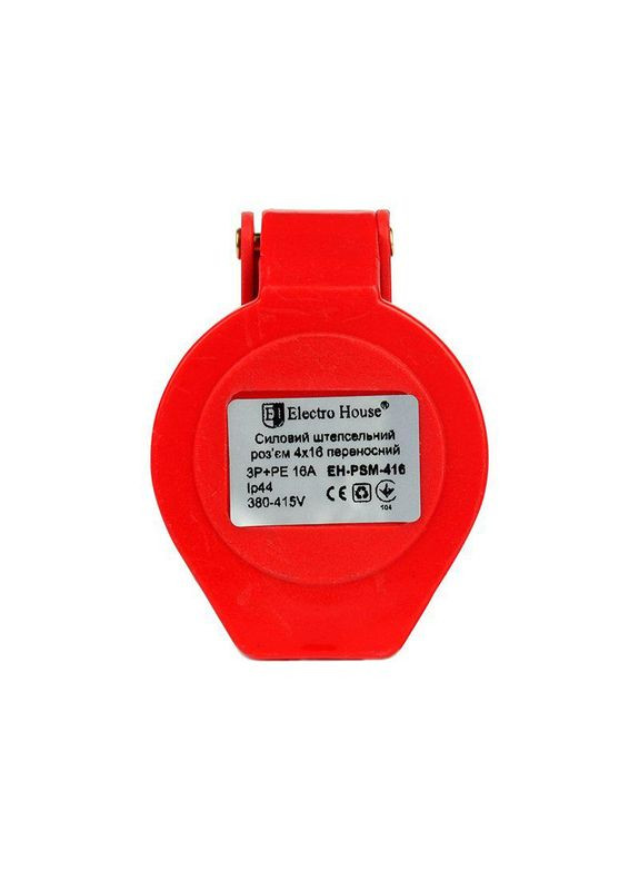 Разъем силовой штепсельный переносной 4x16 3P+PE, 16А, 380-415 В, IP44 Electro House (346088263)