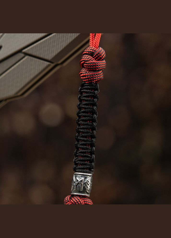 Темляк Scandinavian Mannaz Silver Black&Red M-TAC (317661423)