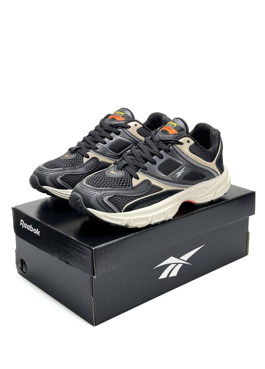 Чорні Осінні кросівки чоловічі reebok black beige No Brand Premier Trinity KFS