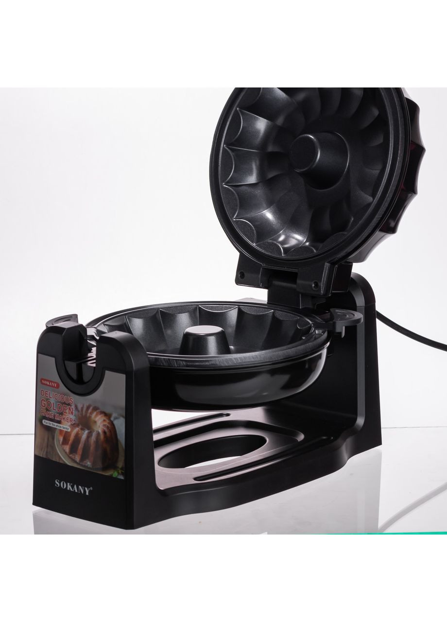 Кексница электрическая 1800 Вт с антипригарным покрытием 37×17×18 (см) Черный SK-BBQ-837 Sokany (371162356)