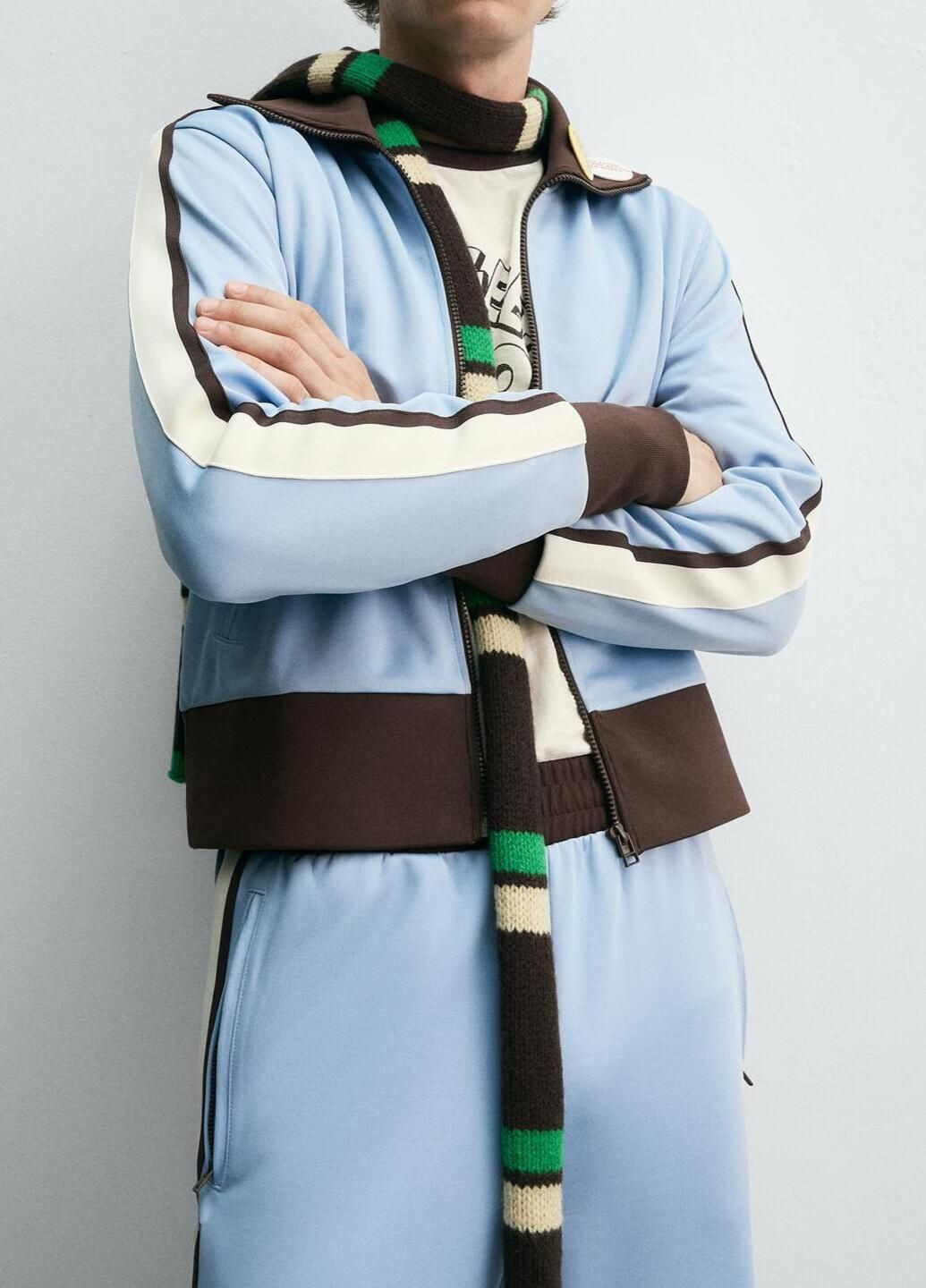 Блакитна демісезонна куртка Zara