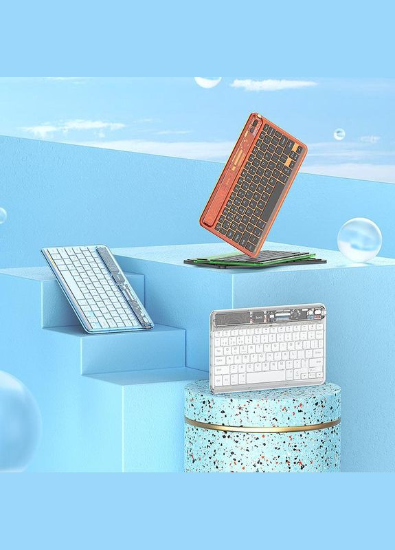 Бездротова клавіатура S55 Transparent Discovery edition |Eng/500mAh/BT5.0/78 клавіш| Чорний Hoco (335834182)