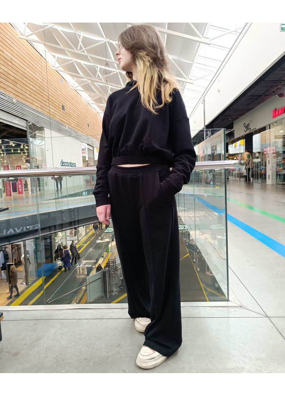 Чорне укорочене худі 2 Льва (356505882)