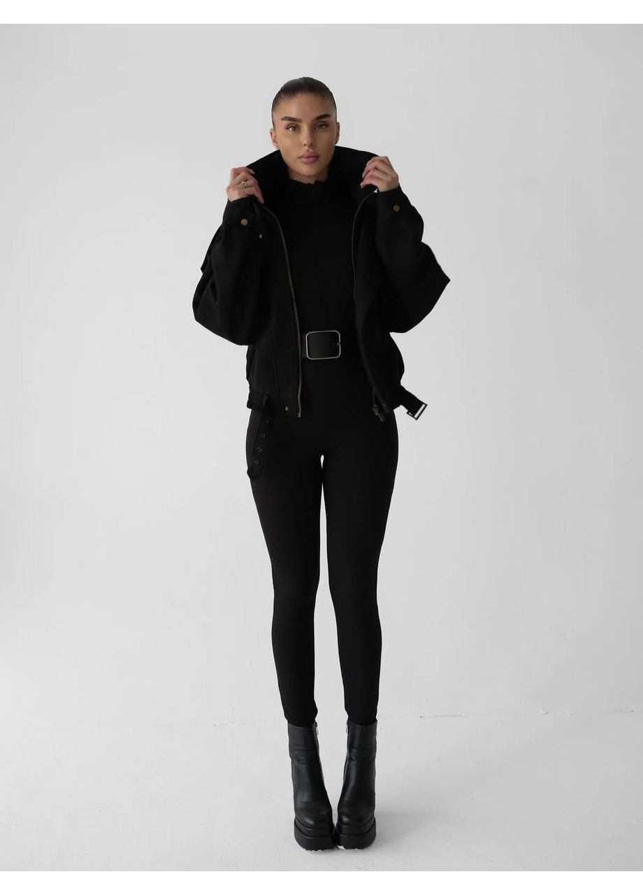 Женский комбинезон в рубчик Osoblyva комбинезон-брюки чёрный