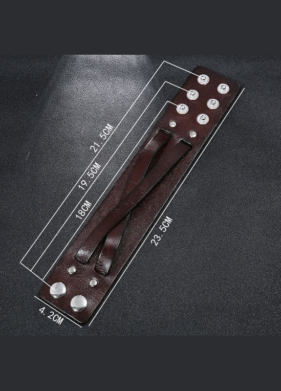 Браслет чоловічий шкіряний на руку широкий Avalon 019-Кор (331766111)