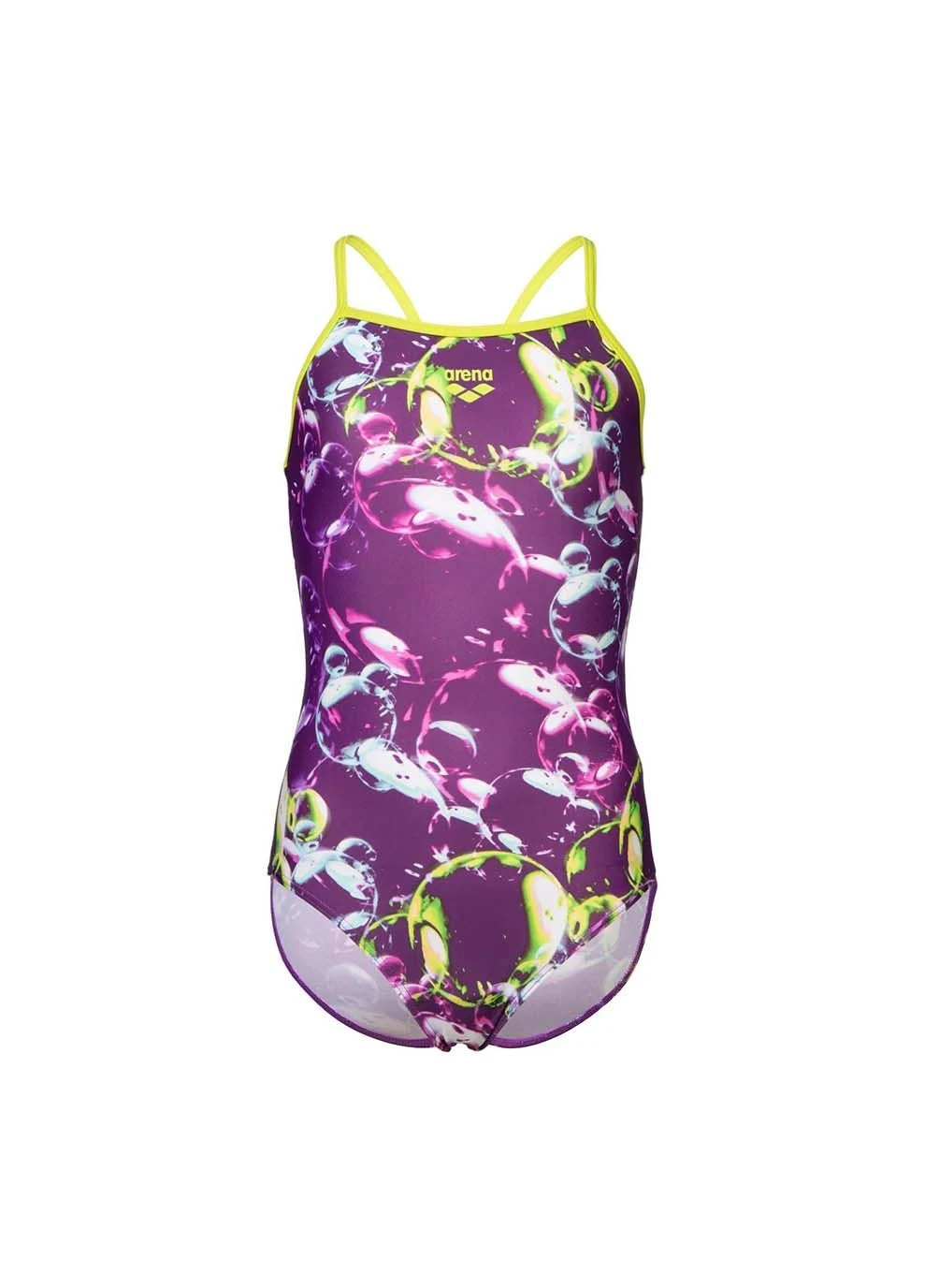 Фиолетовый демисезонный купальник закрытый для девочек soap bubbles swimsuit light dr фиолетовый Arena