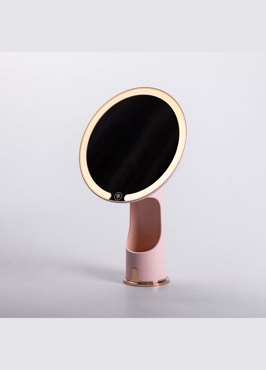 Дзеркало косметичне 18,5х10х29 см з підсвічуванням Рожеве HP-10-1AP Yiwu (325922746)