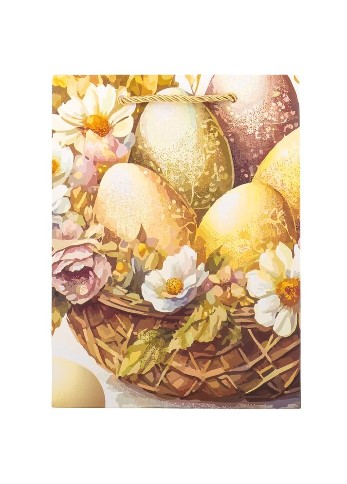 Подарочный пакет Радость Пасхи для упаковки подарков 24 см 18 см 8,5 см бумажный пакет для праздничного оформления набор 12шт ProDobro (364691384)