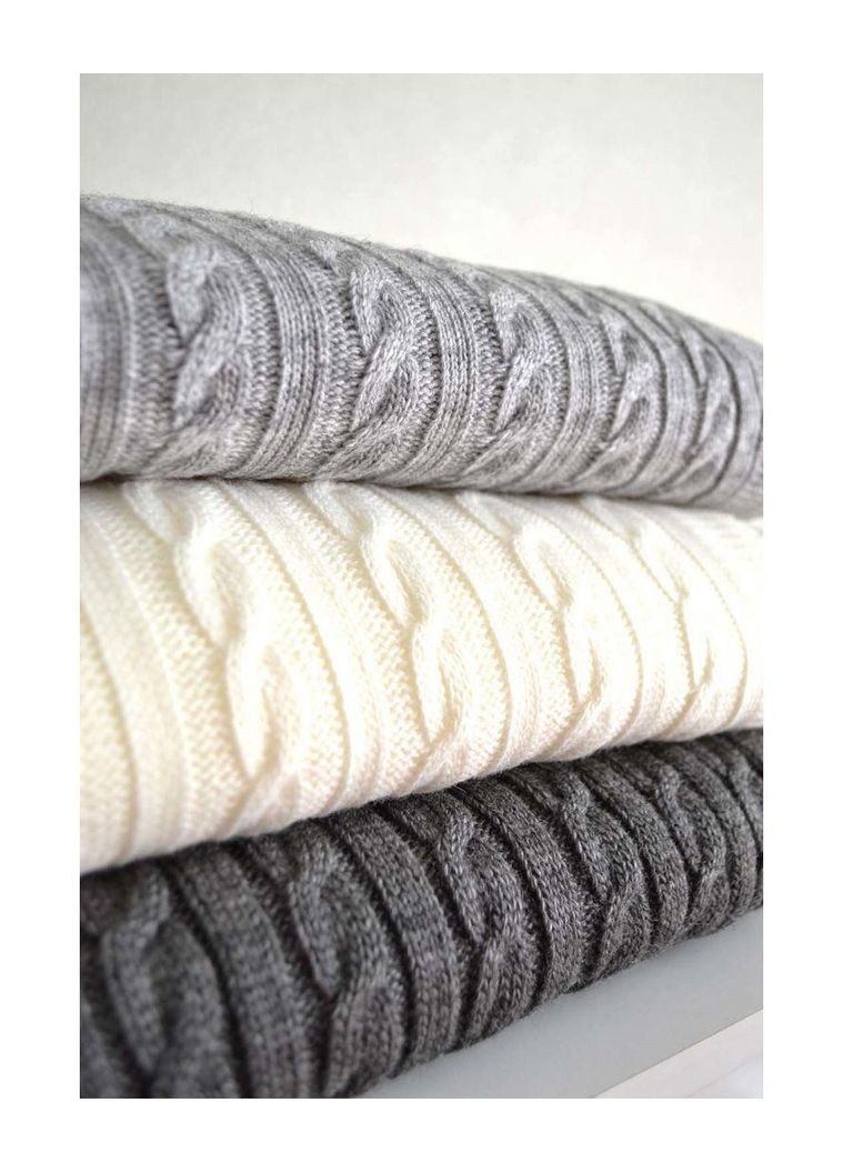 В'язане покривало на ліжко молочне ТМ Прованс (367726755)