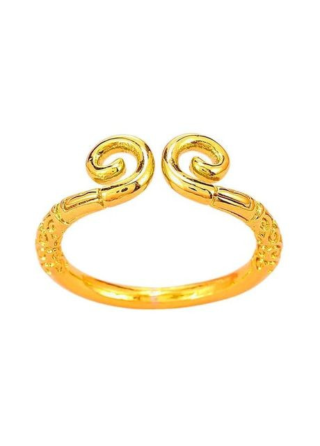 Античное кольцо женское с древними узорами золотистое размер регулируемый Fashion Jewelry (285110686)