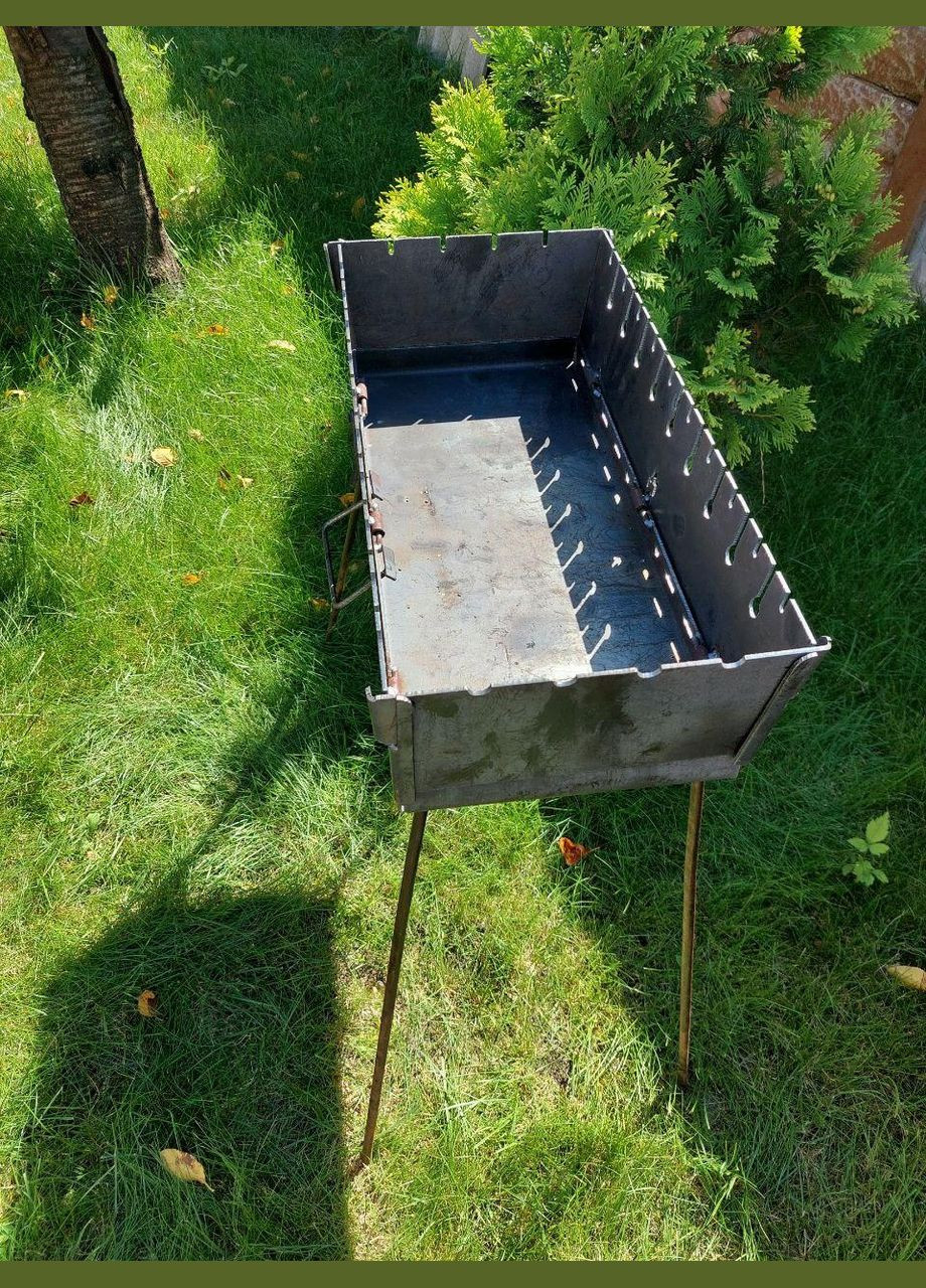 Мангал валіза на 10 шампурів товщина 3 мм. No Brand (327419717)