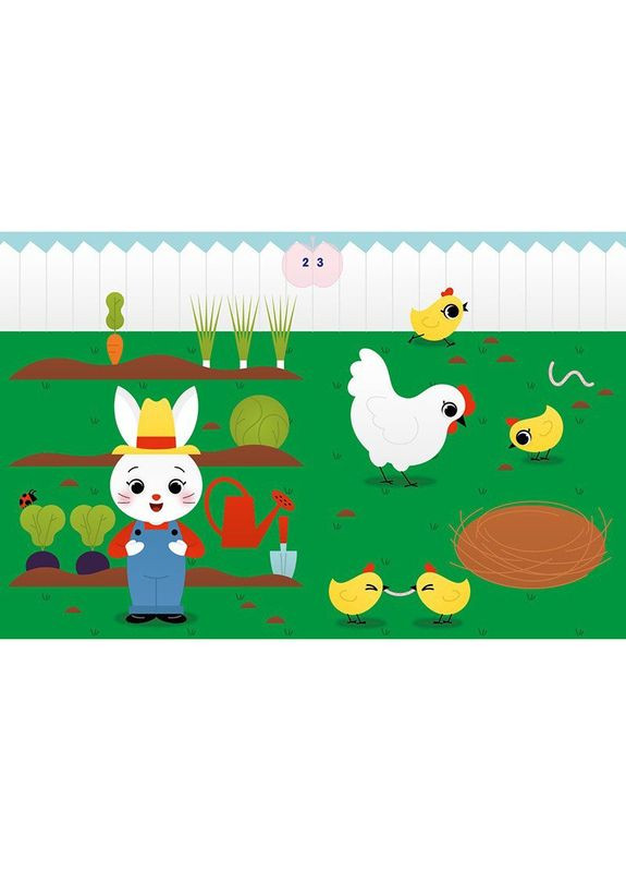 Набір для творчості "Аплікації наклейками Ферма" 1655009, 30 наклейок Ranok Creative (312005571)