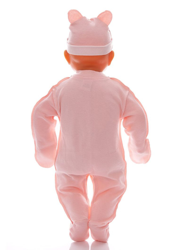 Человечек с шапкой интерлок ля-ля персиковый 56 см (54013) BABYKROHA (334278795)