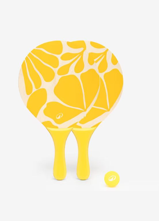 Набор для Пляжного Тенниса Woody Racket (2 Ракетки и 1 Мяч) Желтый SANDEVER (336550320)