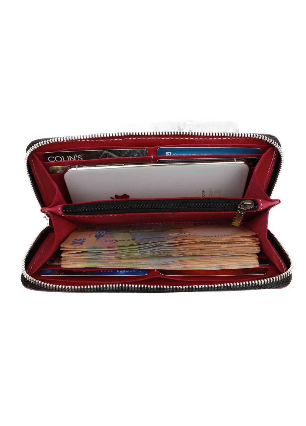 Кошелек кожаный на молнии Travel Line FREESKIN (301647995)