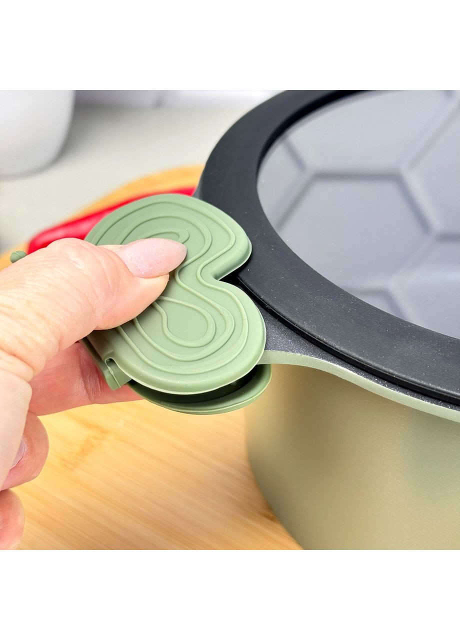 Кастрюля алюминиевая с антипригарным покрытием 2.5 л олива RG2108-20OL Zitrone Ringel (364195662)