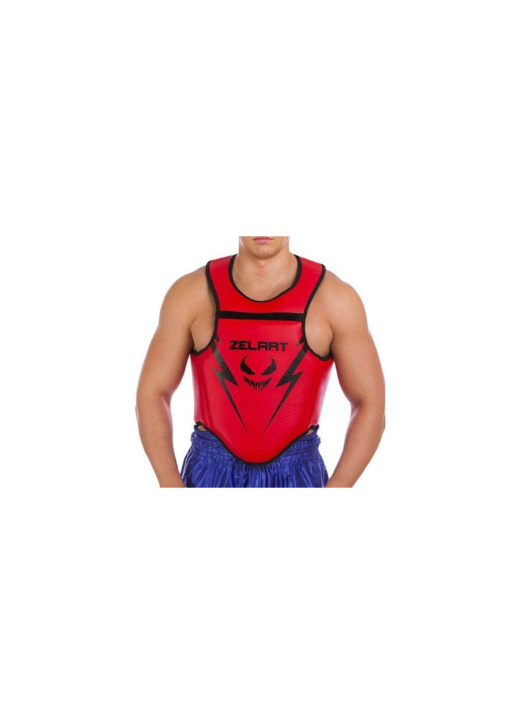 Защита корпуса (жилет) для единоборств BO-1377 Красно-черный (37363048) Zelart (323035795)