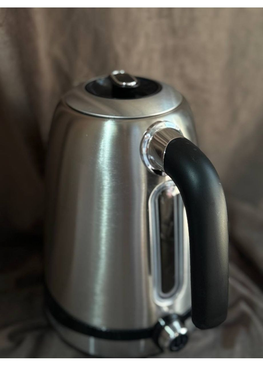 Электрочайник EKS-25040 Дисковый чайник 1.7л 2200Вт Регулировка температуры Черный/Серый Grunhelm (357208021)