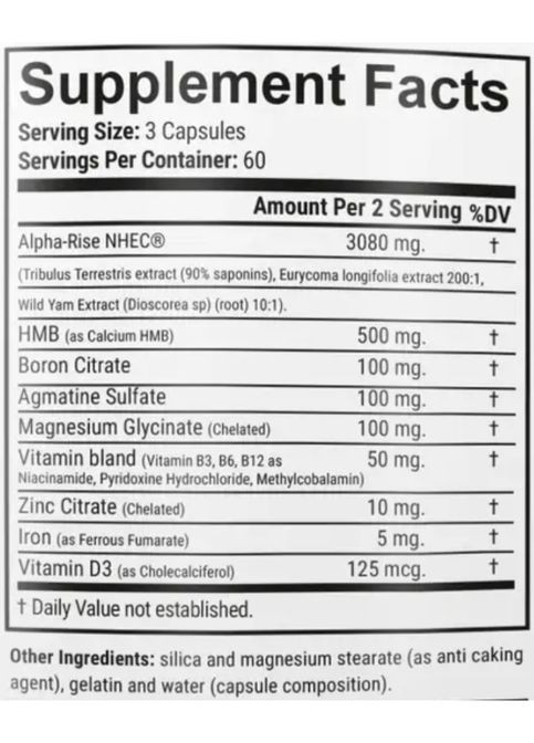 Alpha Test 2000 mg 180 Caps Garo Nutrition (305298015)