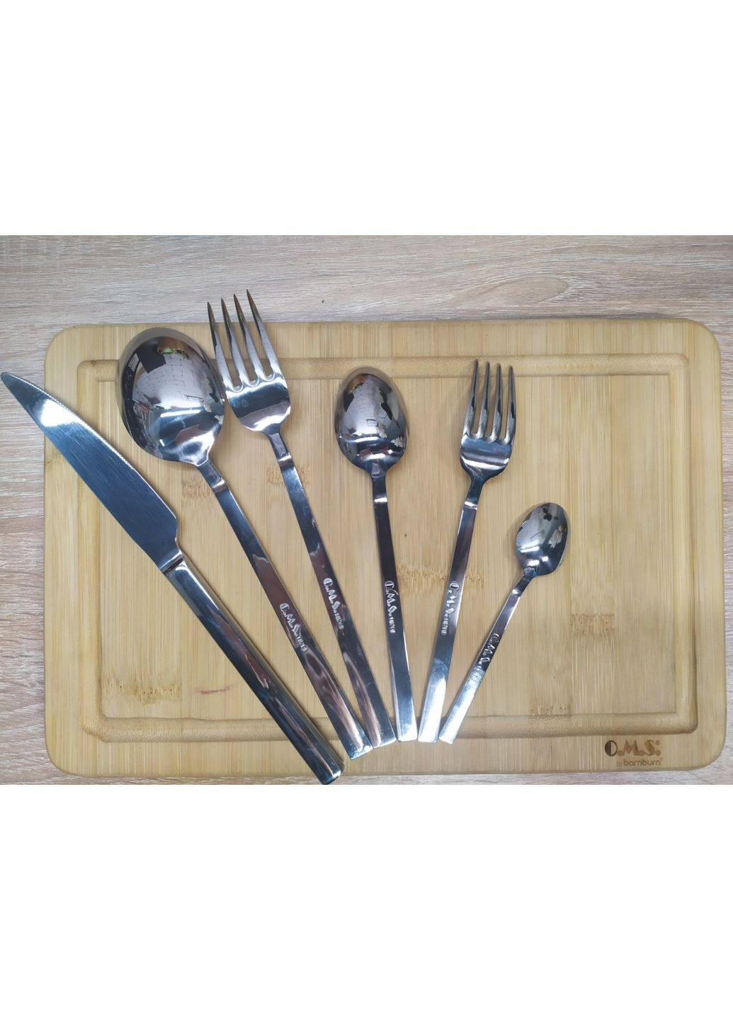 Набір столових приладів 4112-72 PCS ORCHİDEA 72 предмети сріблястий OMS (364495395)