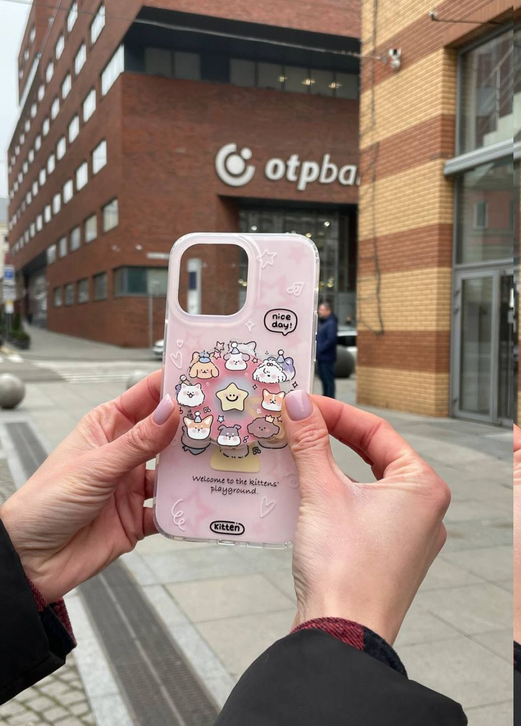 Чохол для iPhone 14 Pro Max Animal PopSocket рожевий/ чохол айфон 14 про макс рожевий попсокет No Brand (322765115)