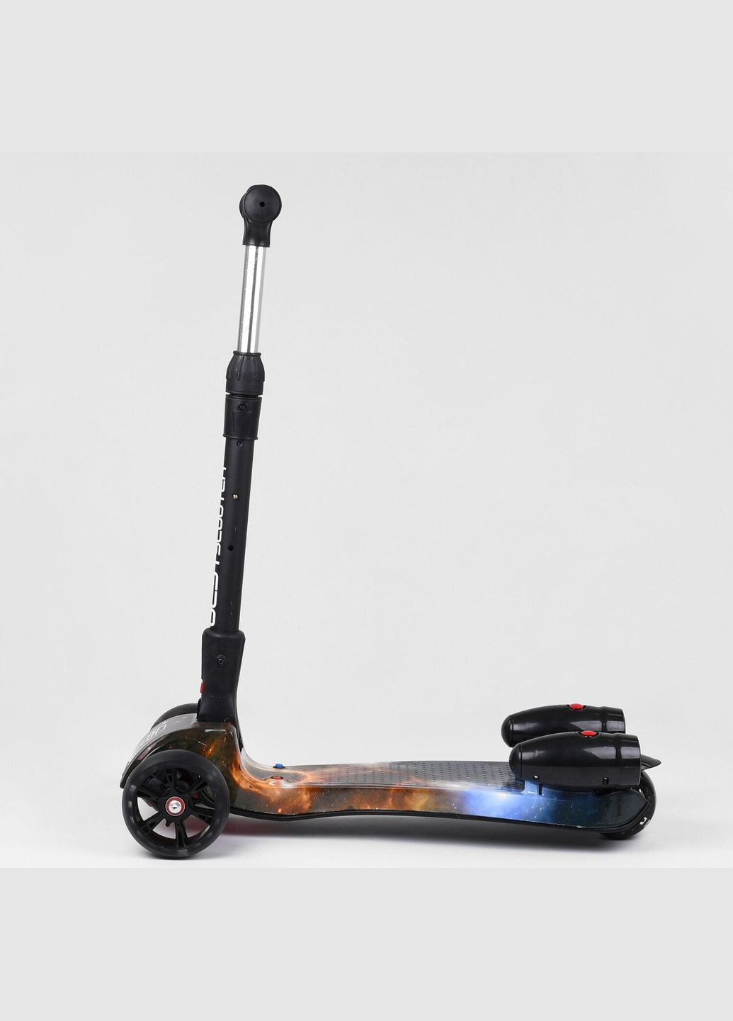 Дитячий самокат MAXI 65884. З парогенератором, музика, дим, світло, складане кермо. Чорний Best Scooter (291840052)