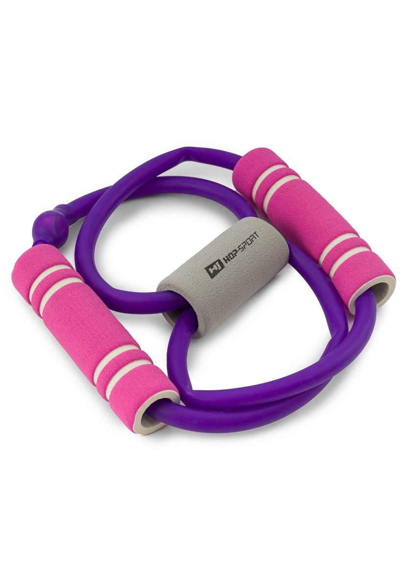 Эспандер резиновый с ручками HS-L042YG фиолетовый Hop-Sport (301538639)