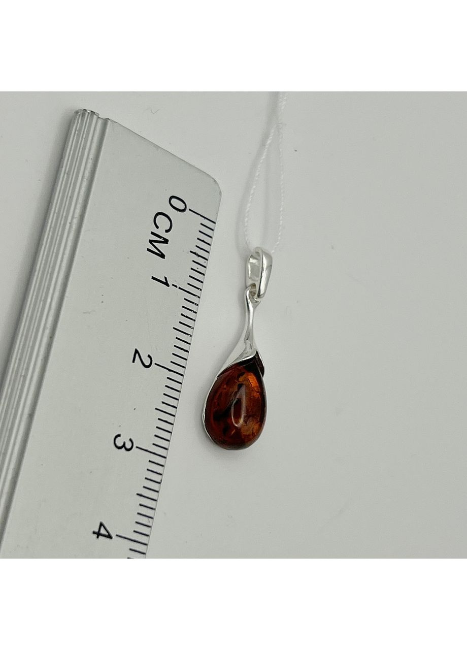 Кулон серебряный с янтарем 1,1 г No Brand (369737359)