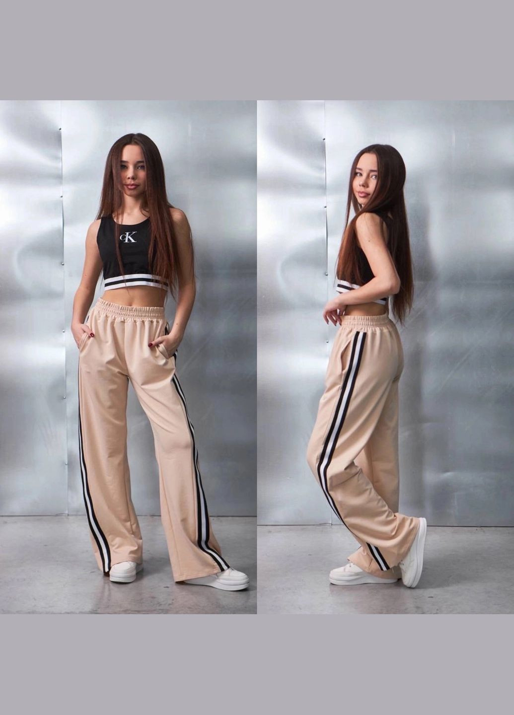 Бежевий літній суперовий костюм Україна