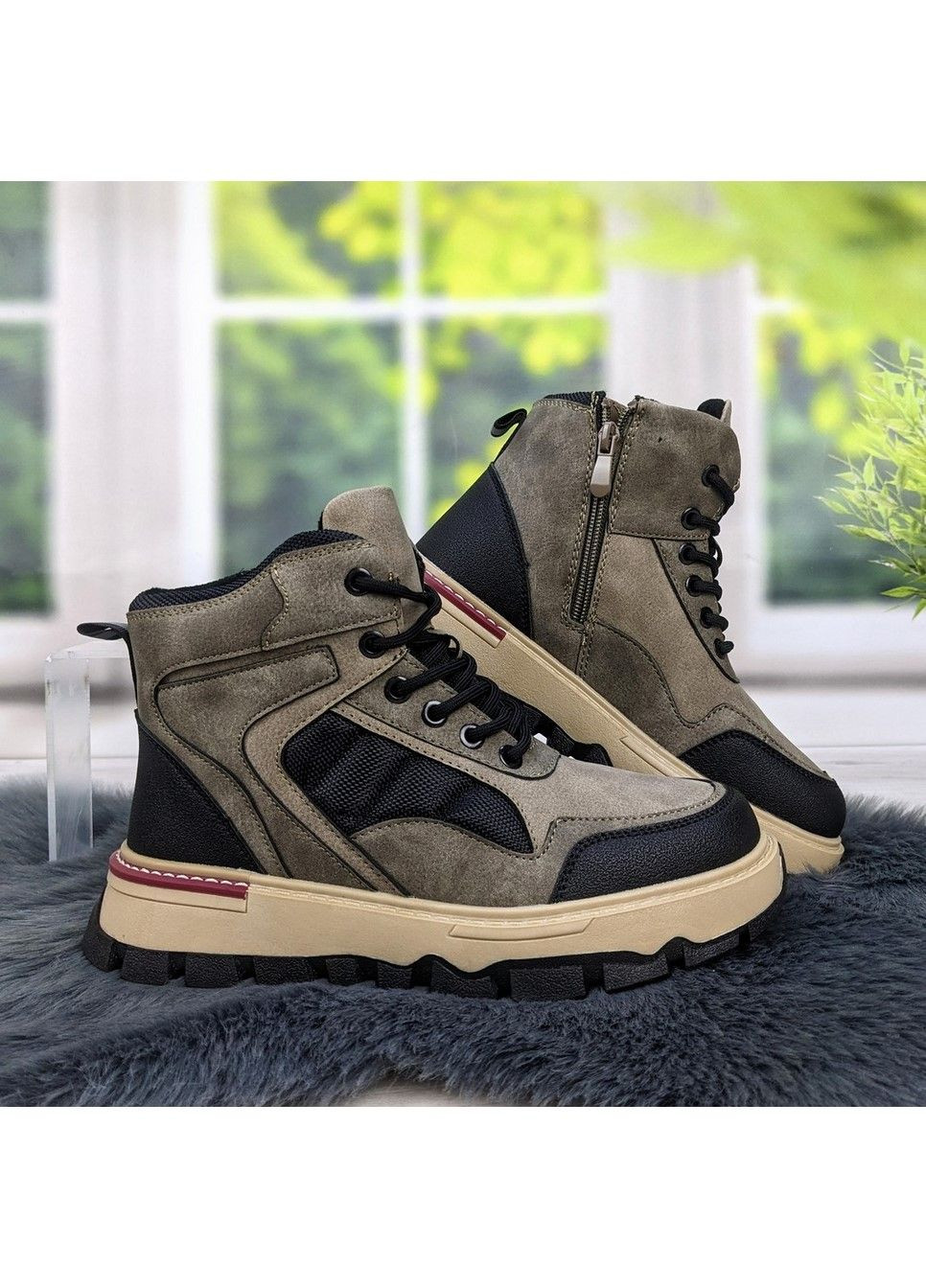 Коричневые повседневные зимние ботинки зимние подростковые для мальчика Paliament