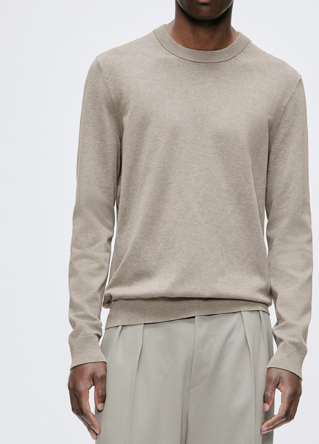 Серо-бежевый демисезонный свитер H&M