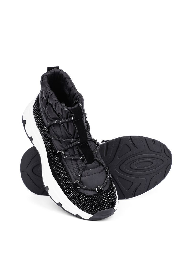 Чорні всесезонні жіночі кросівки jr1010-15 чорний велюр MIRATON