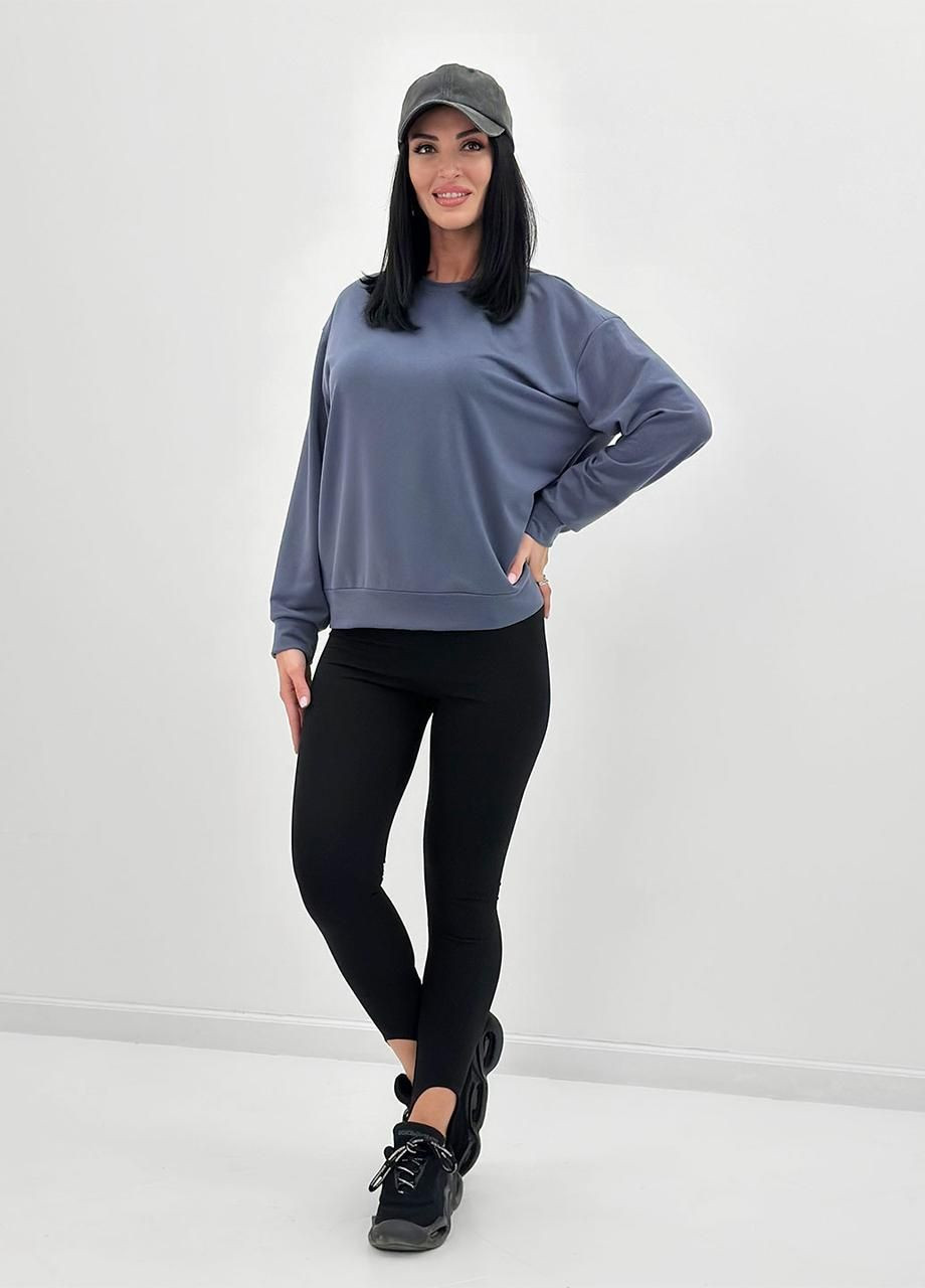 Графітовий базовий світшот із двонитки Fashion Girl (300850215)