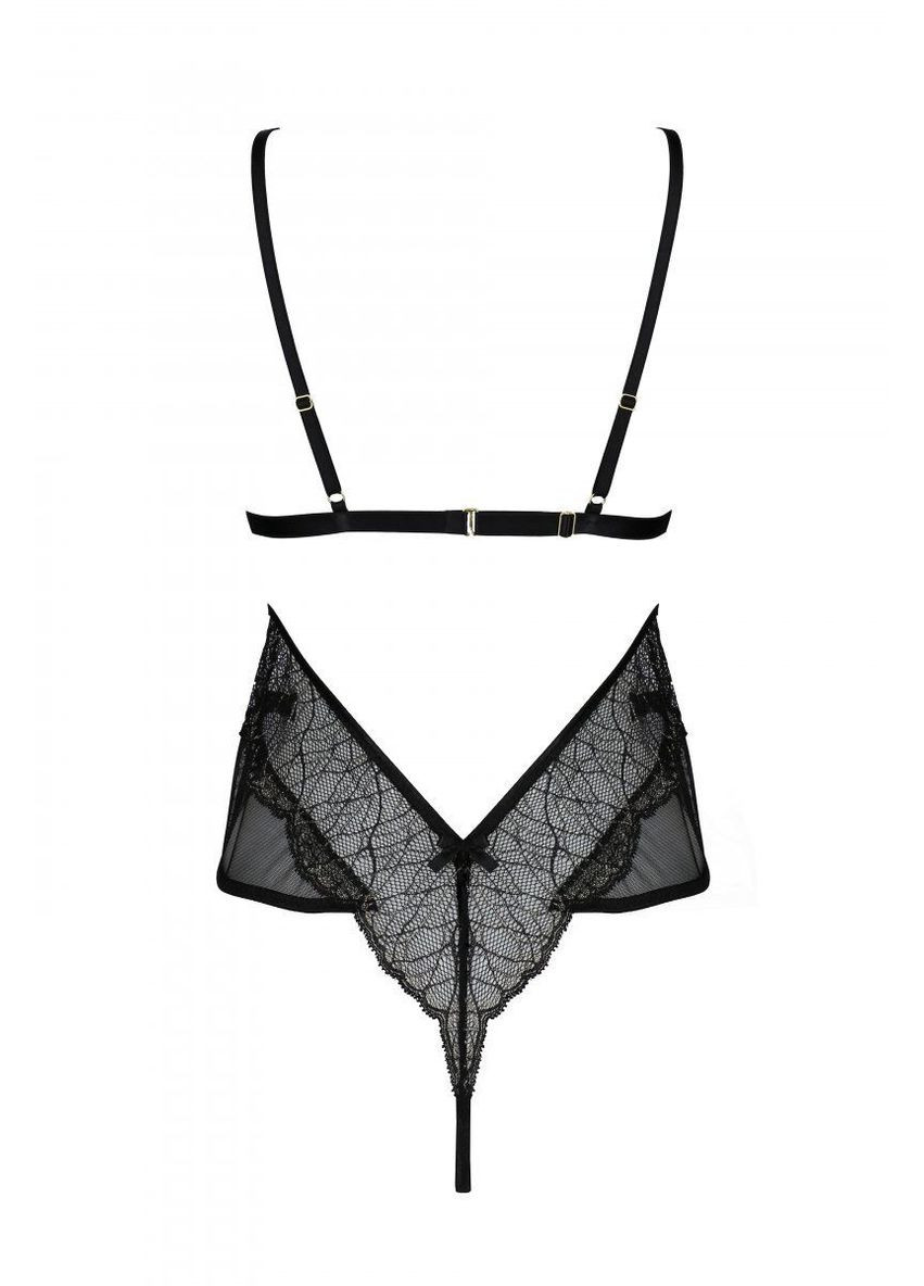 Боді AMBERLY BODY black, L/XL, відкрита спина, низ стрінги Passion (369951040)