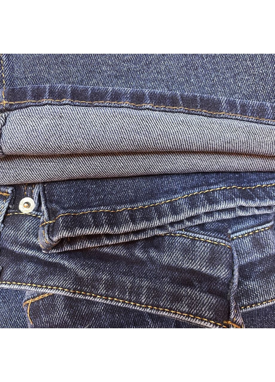 Джинсы женские палаццо стрейч тёмные классические плотные 29 синие No Brand - (363054004)