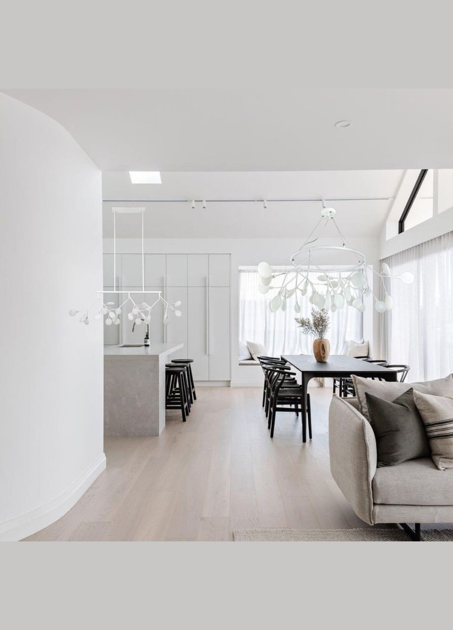 Біла люстра з білими пелюстками на 27 ламп Petals (918-LP264-27 WH+WH) No Brand (370072506)