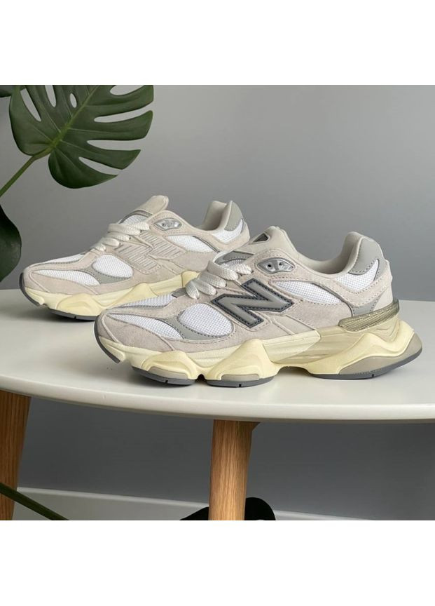 Серые демисезонные кроссовки мужские и женские new balance 9060 sea salt | нью беланс 9060 серые No Brand